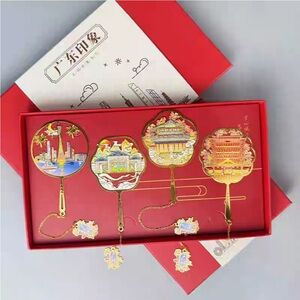 Beautiful Set of Chinese-style brass bookmarks